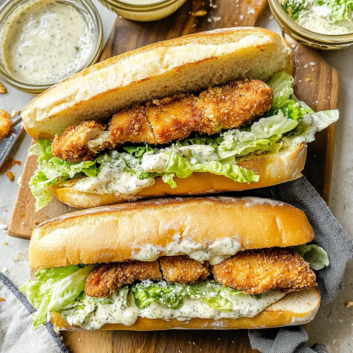 Chicken Caesar Sandwiches