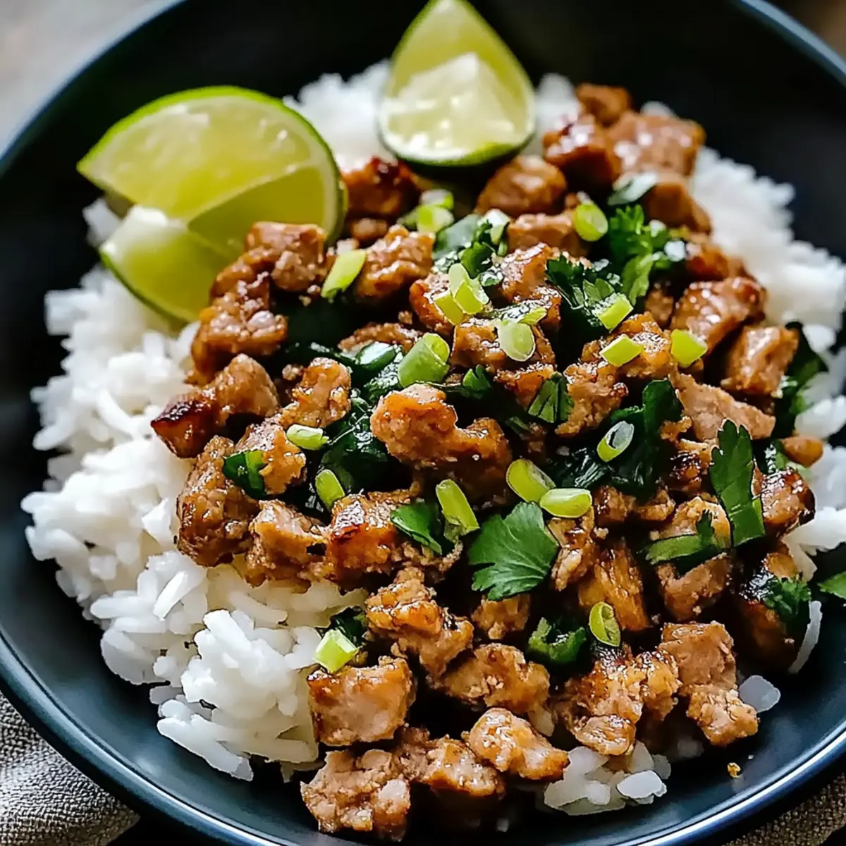 Ginger Lime Pork with Coconut Rice
