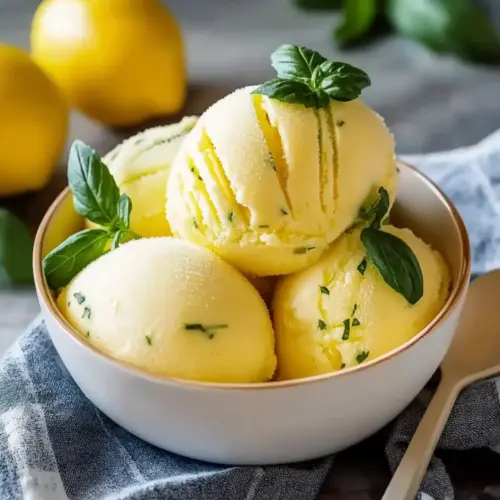 Lemon Basil Sorbet