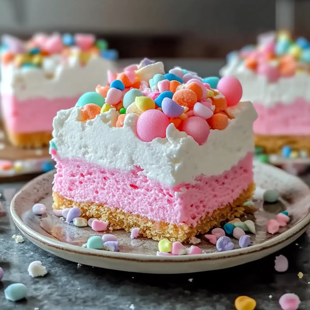Bubblegum Cloud Slice Dessert