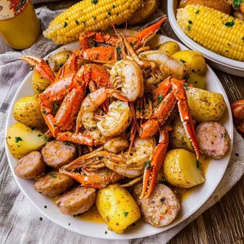 Cajun Seafood Boil with Garlic Butter Sauce