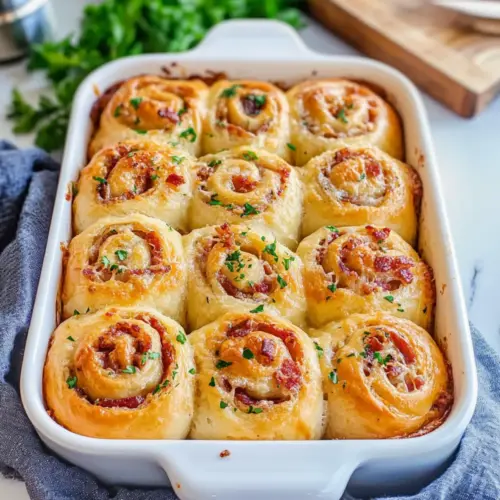 Bacon & Cheese Rolls with Garlic Butter