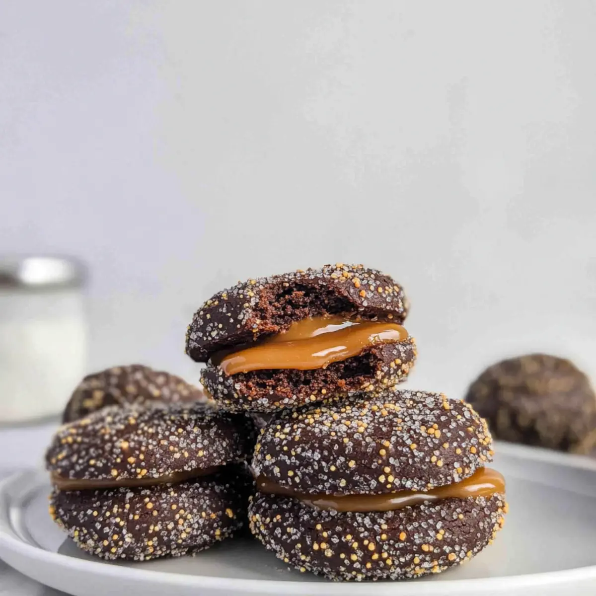 Caramel Chocolate Sandwich Cookies