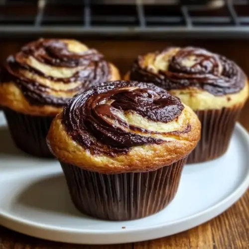 Chocolate Vanilla Swirl Muffins