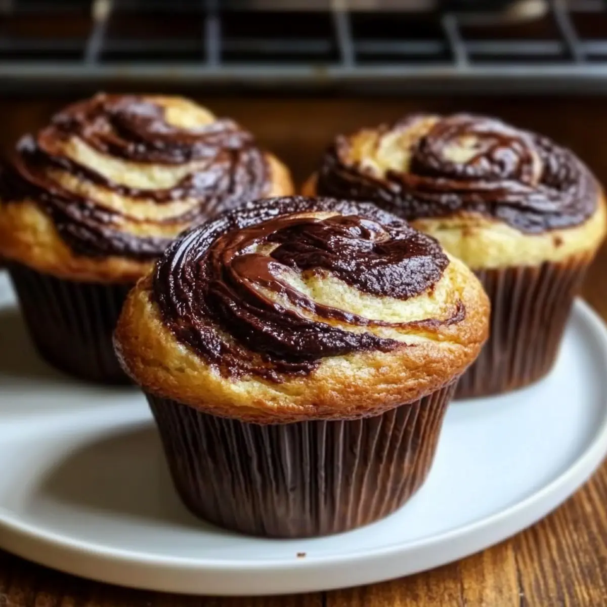 Chocolate Vanilla Swirl Muffins