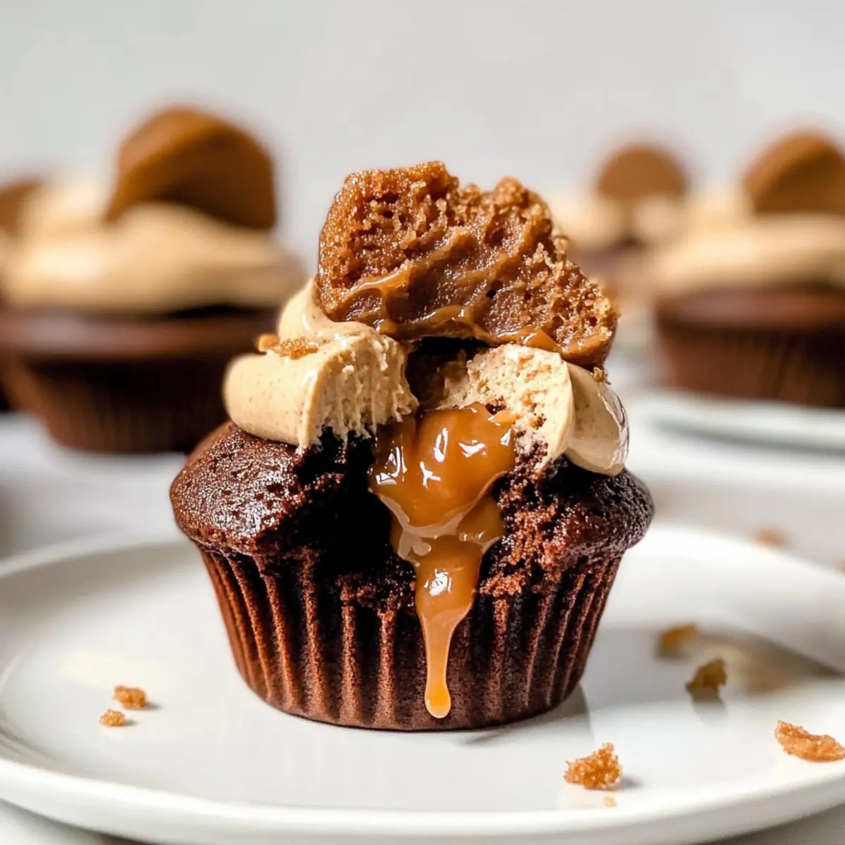 Chocolate Biscoff Cupcakes