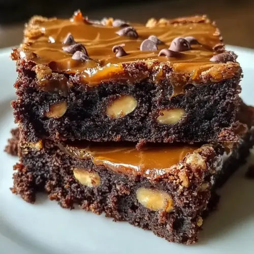 Outrageous Snickers Brownies