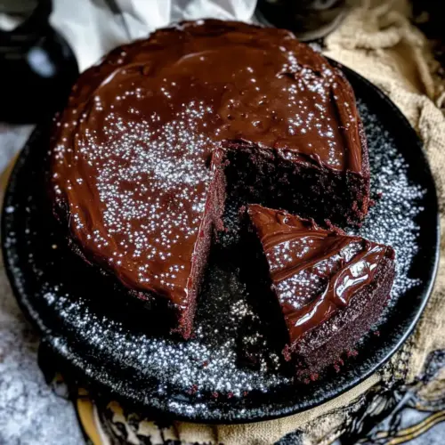 Dark Chocolate Whiskey Cake