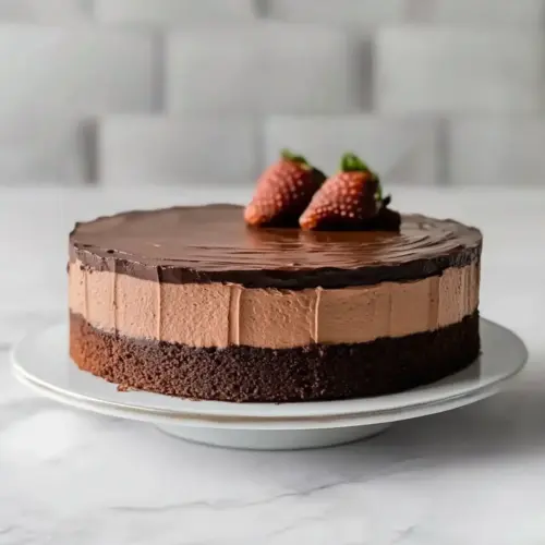 Triple Chocolate Mousse Cake