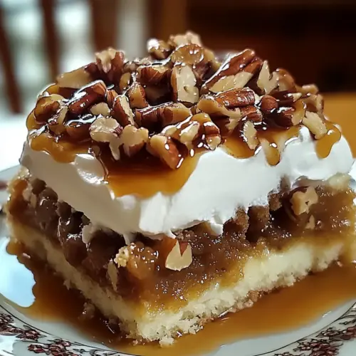 Butter Pecan Praline Poke Cake