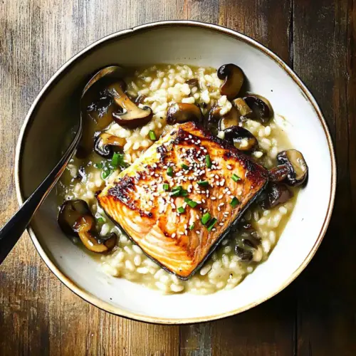 Japanese Style Risotto with Seared Salmon