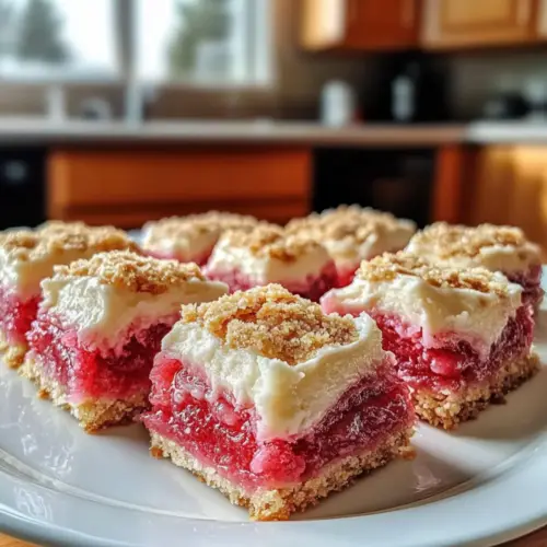 Rhubarb Bars with Cream Cheese