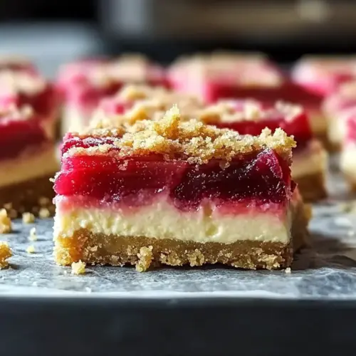 Rhubarb Cheesecake Squares