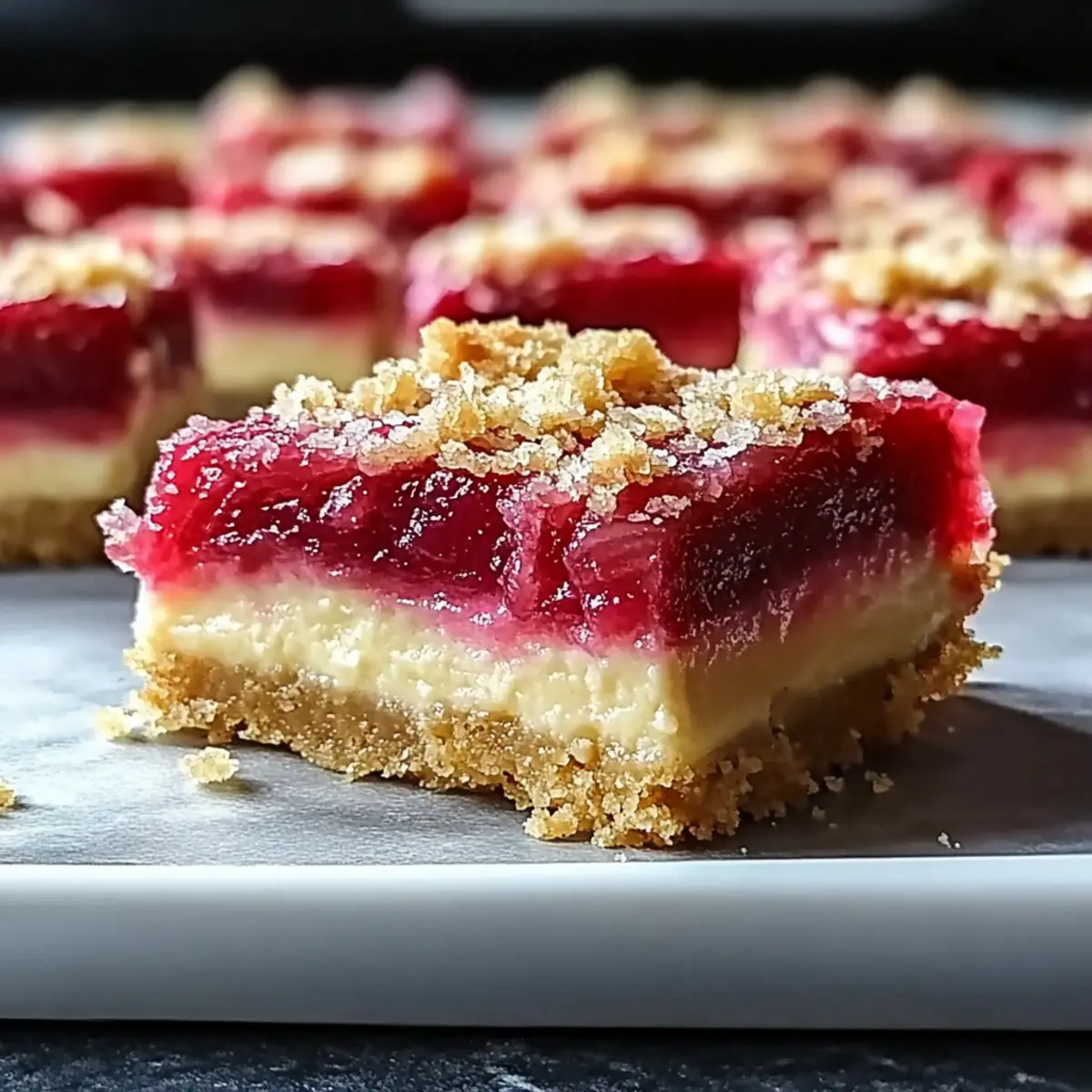 Rhubarb Cheesecake Squares