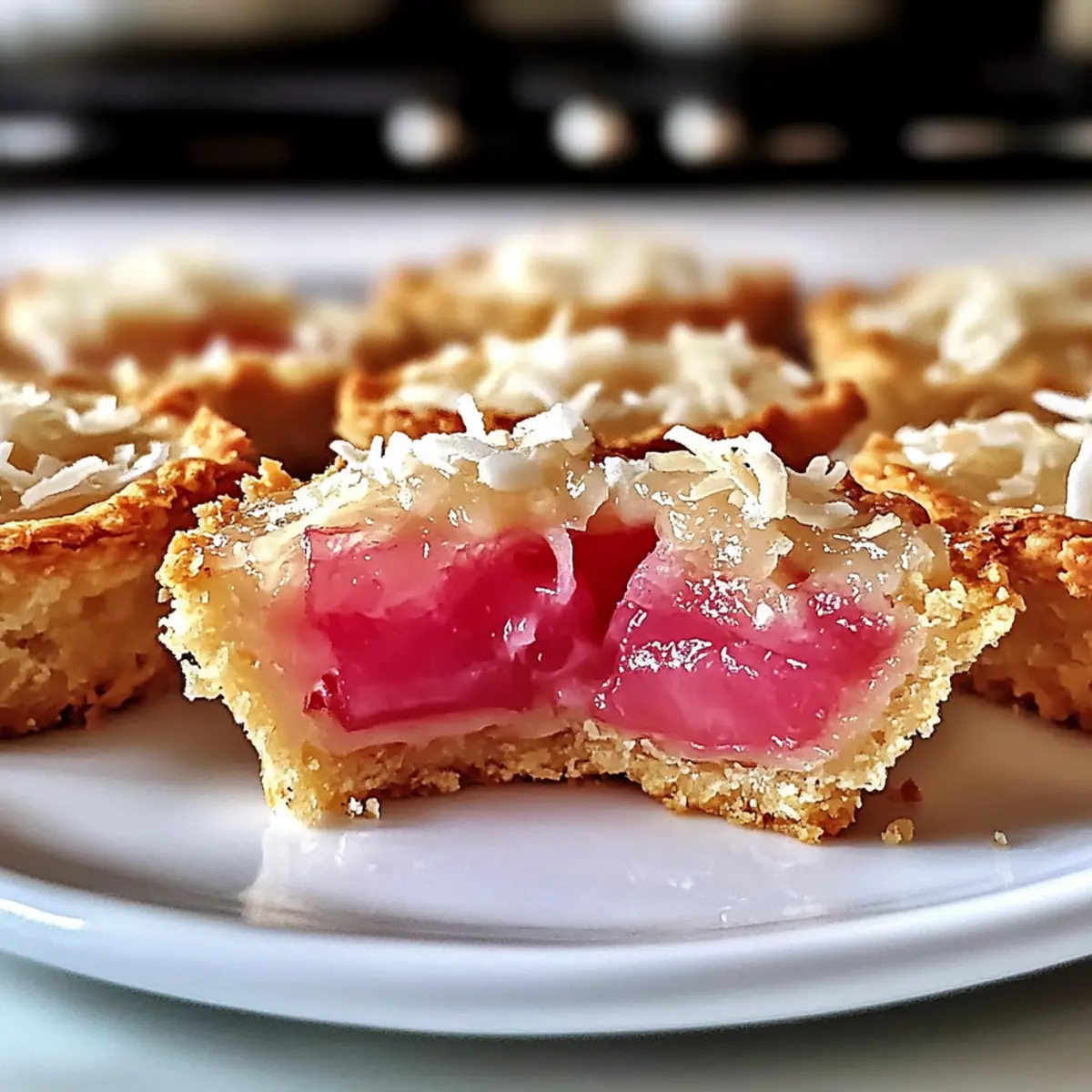 Rhubarb Coconut Macaroon Tarts