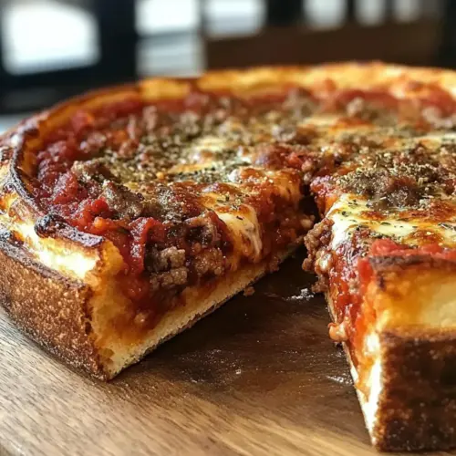 Chicago deep dish pizza