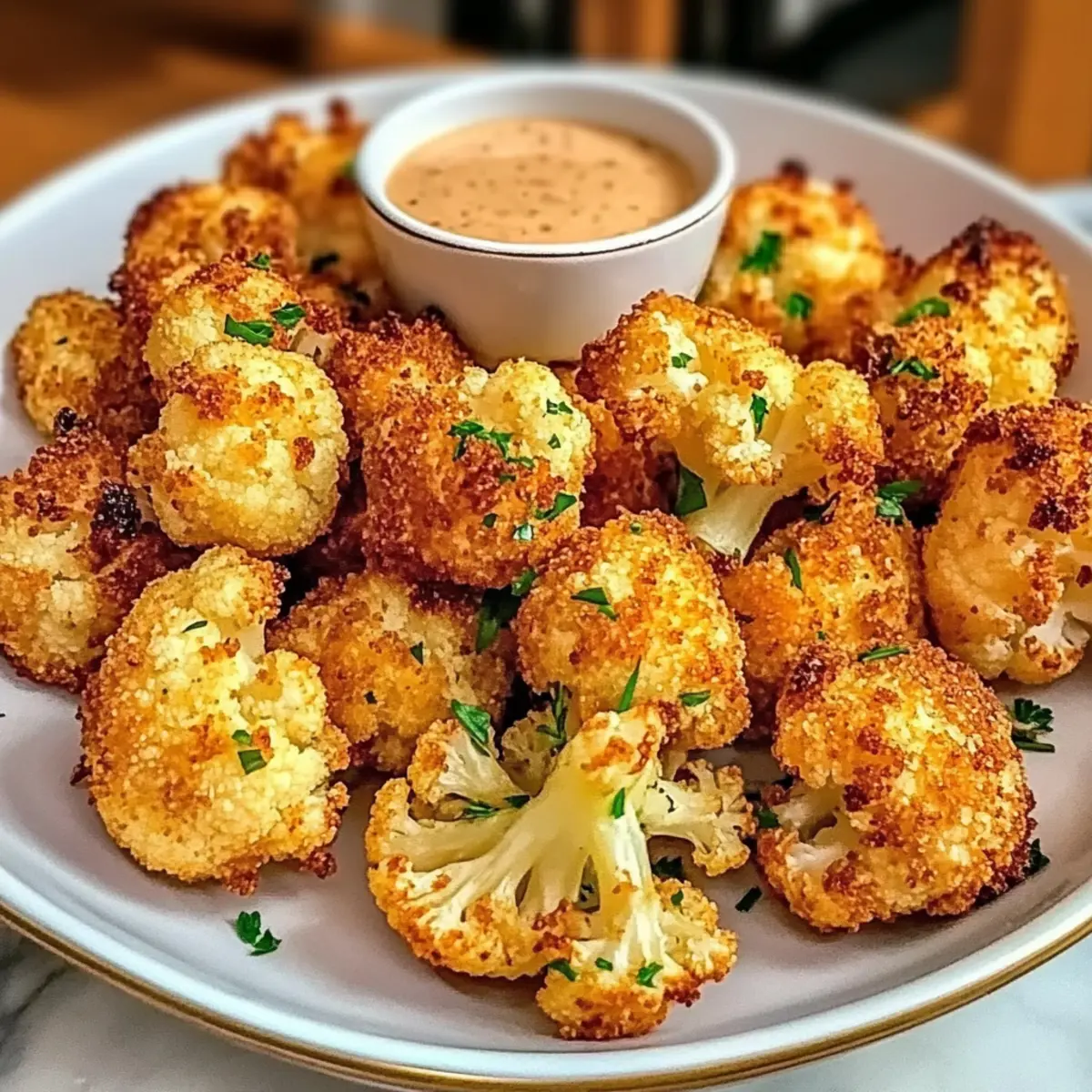 Crispy Baked Cauliflower Bites