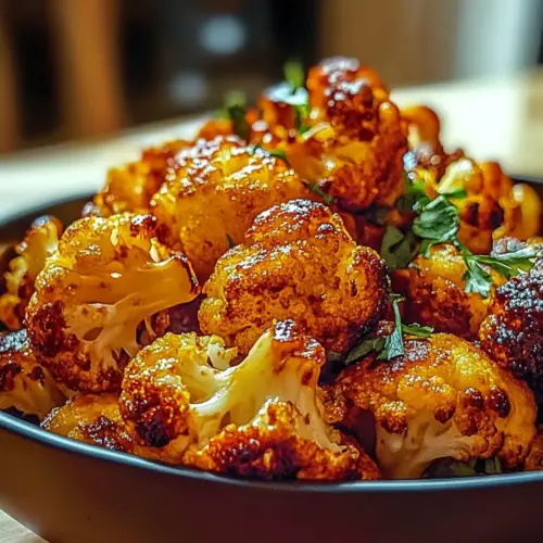 Sweet and Spicy Baked Cauliflower
