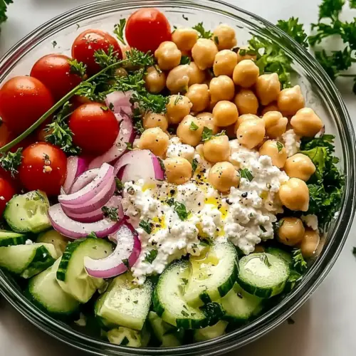 Cottage Cheese Chickpea Salad