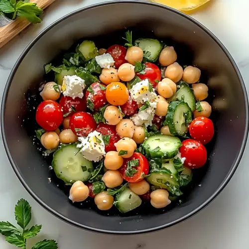 Cottage Cheese and Chickpeas Salad