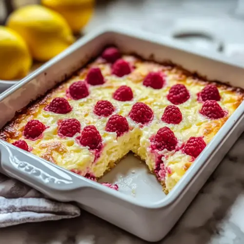 Lemon Raspberry Cottage Cheese Bake