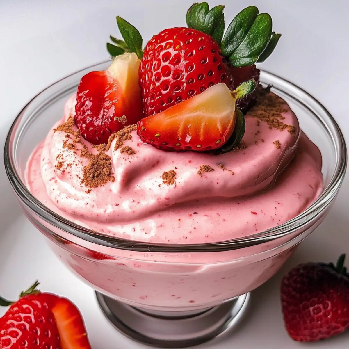 Strawberry Cottage Cheese Mousse