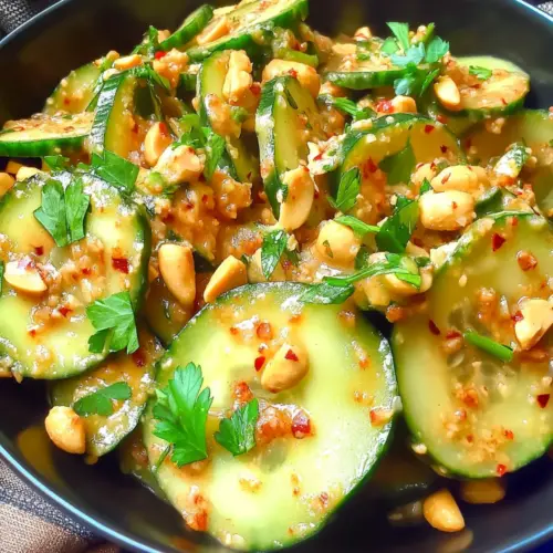 Spicy Peanut Cucumber Salad