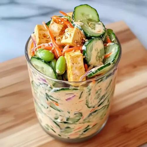Creamy Asian Cucumber Salad Bowl
