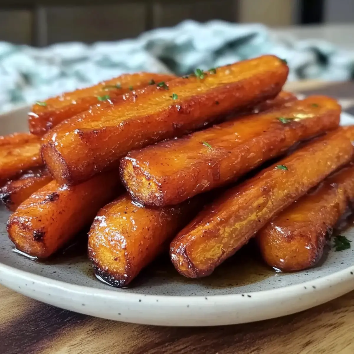 Crispy Air Fryer Roasted Carrots with Honey Glaze