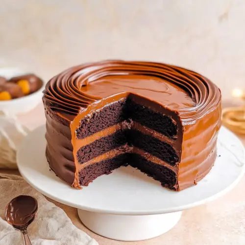 Salted Caramel Chocolate Fudge Cake