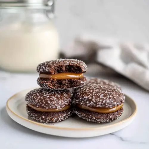 Caramel Chocolate Sandwich Cookies