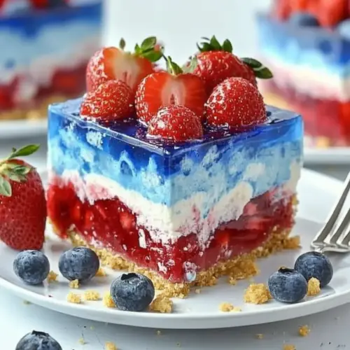 Summer Berry Jello Lasagna