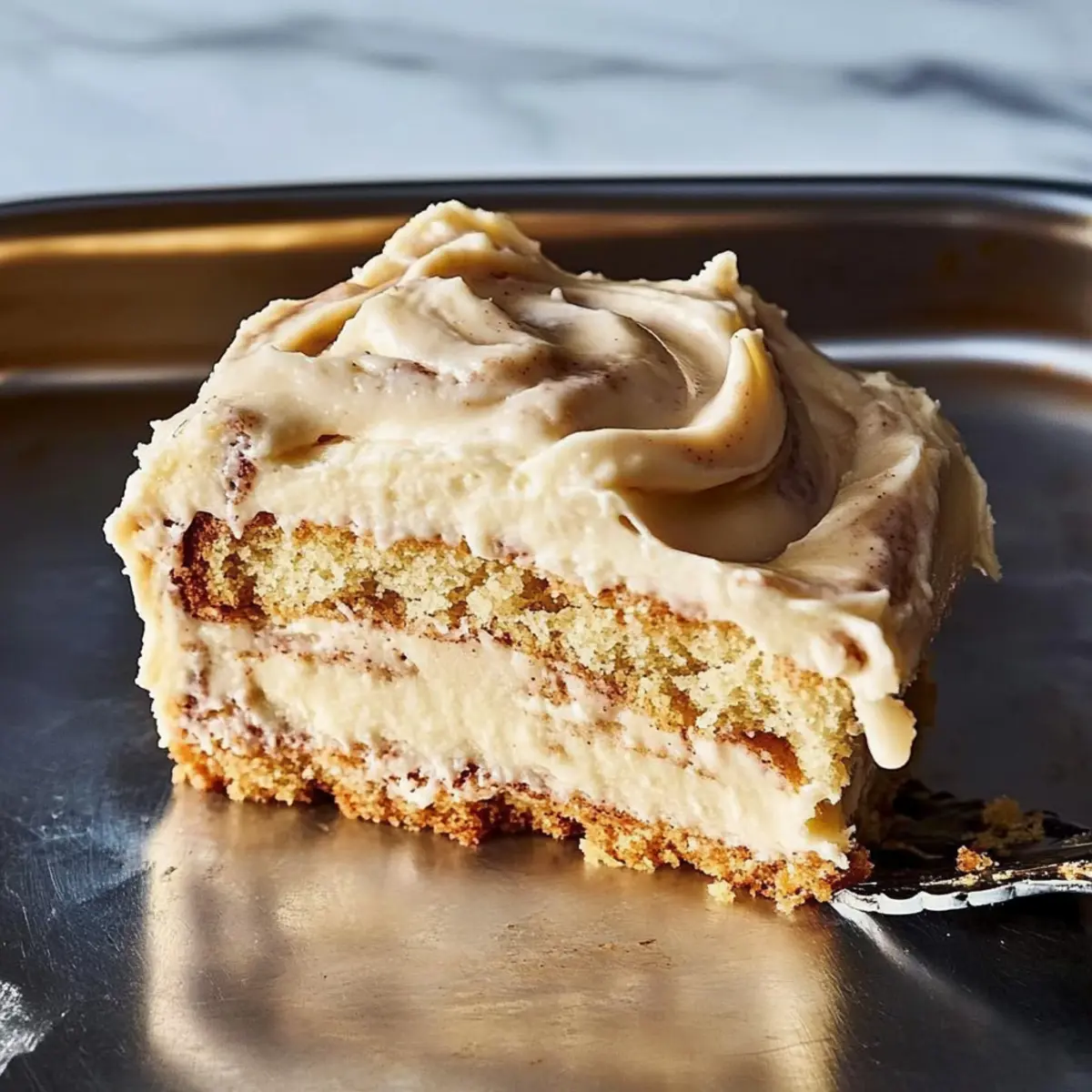 Cinnamon Roll Poke Cake