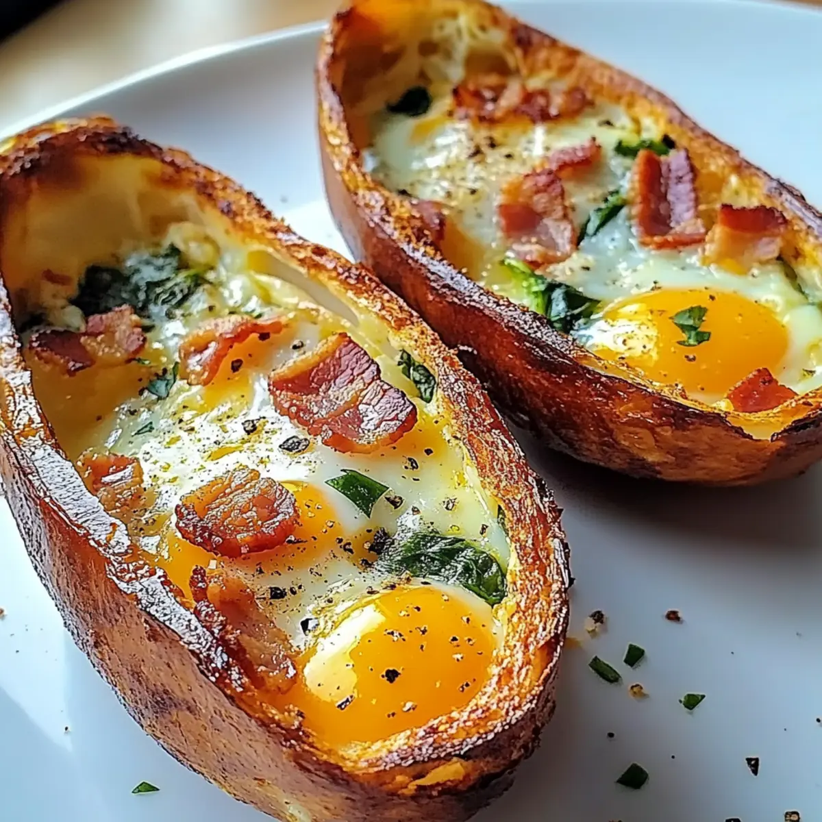 Baked Egg Boats