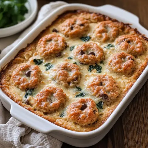 oven-baked shrimp and spinach gratin
