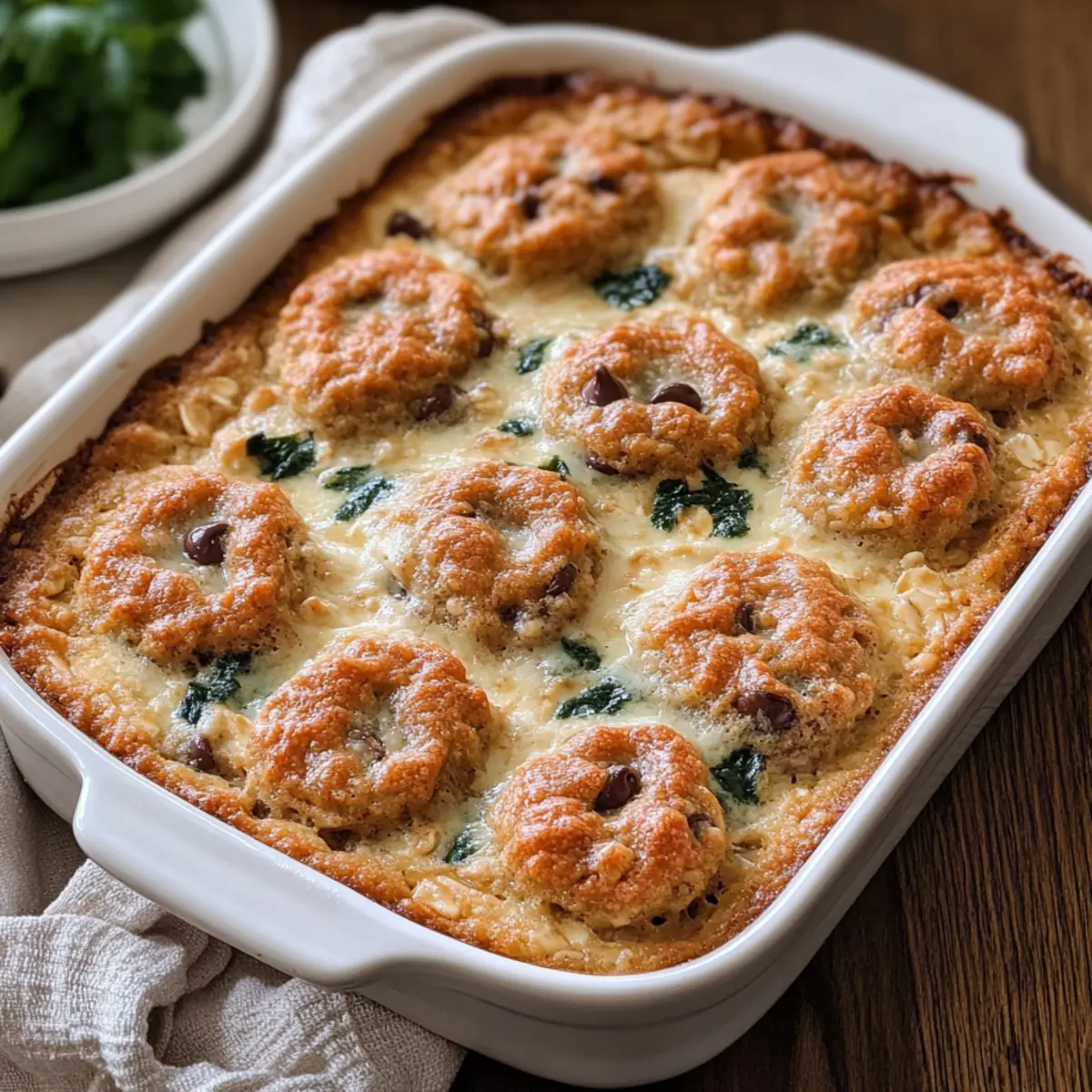 oven-baked shrimp and spinach gratin
