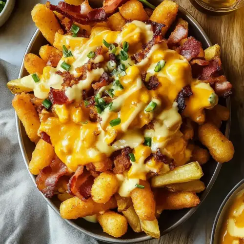 Breakfast Poutine with Hollandaise Sauce