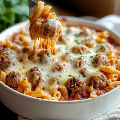 Dump and Bake Meatball Casserole