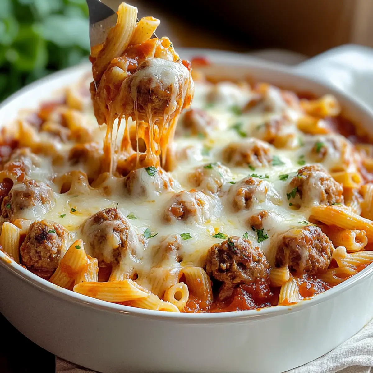 Dump and Bake Meatball Casserole