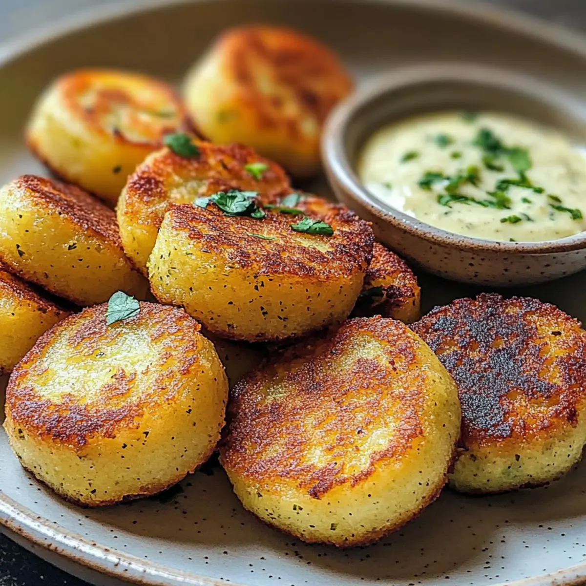 Crispy Caribbean Yucca Cakes with Garlic-Lime Mojo
