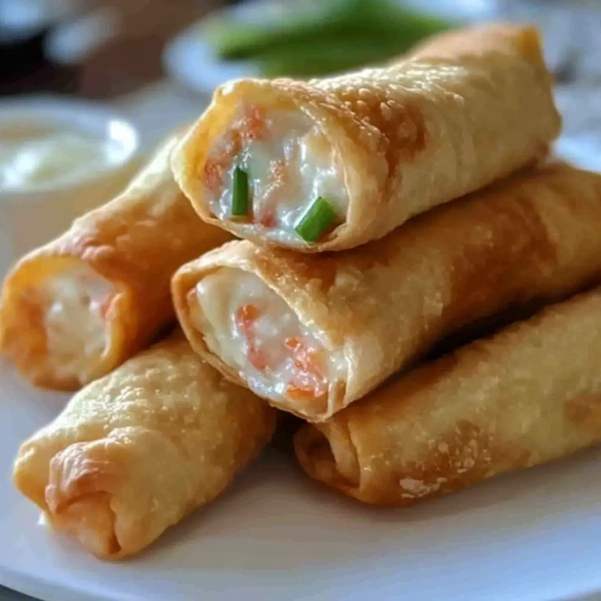 Crab Rangoon Egg Rolls
