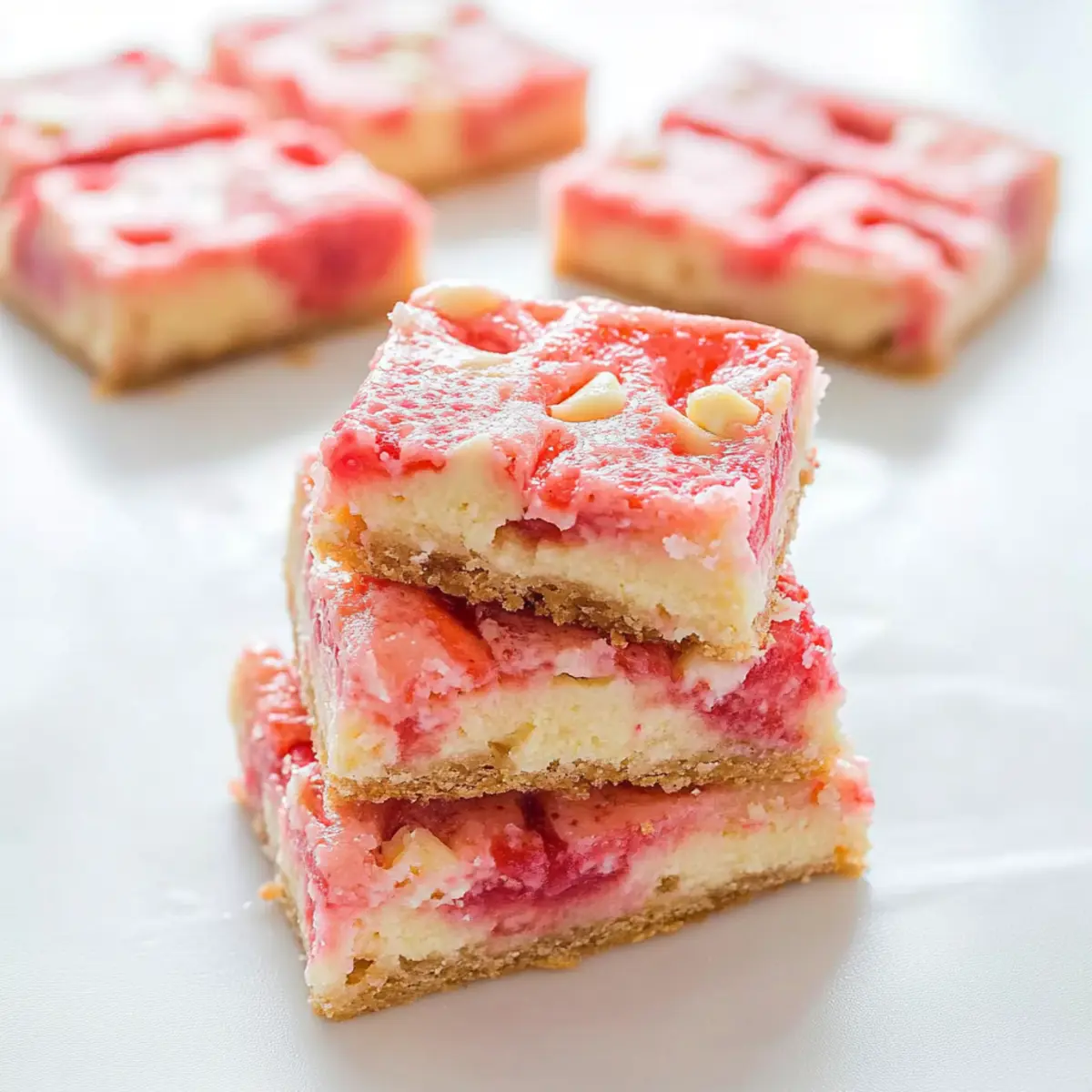 Strawberry White Chocolate Gooey Bars