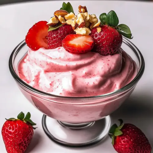 Strawberry Cottage Cheese Mousse