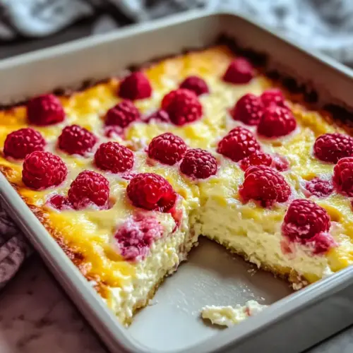 Lemon Raspberry Cottage Cheese Bake