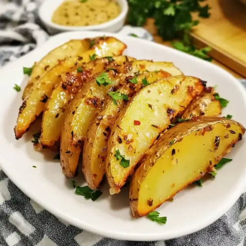 Garlic Butter Potato Wedges