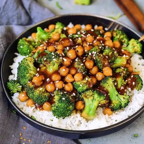 Garlic Broccoli Stir Fry With Chickpeas
