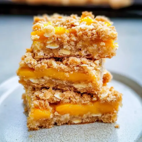 Mango Oatmeal Crumble Bars