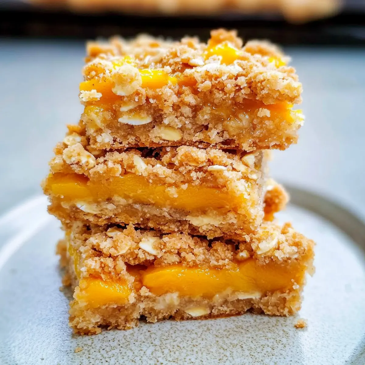Mango Oatmeal Crumble Bars