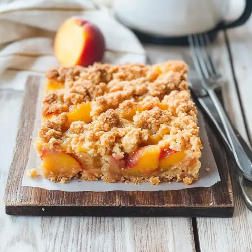 Peaches and Cream Crumble Bars