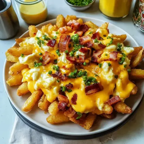Breakfast Poutine with Hollandaise Sauce